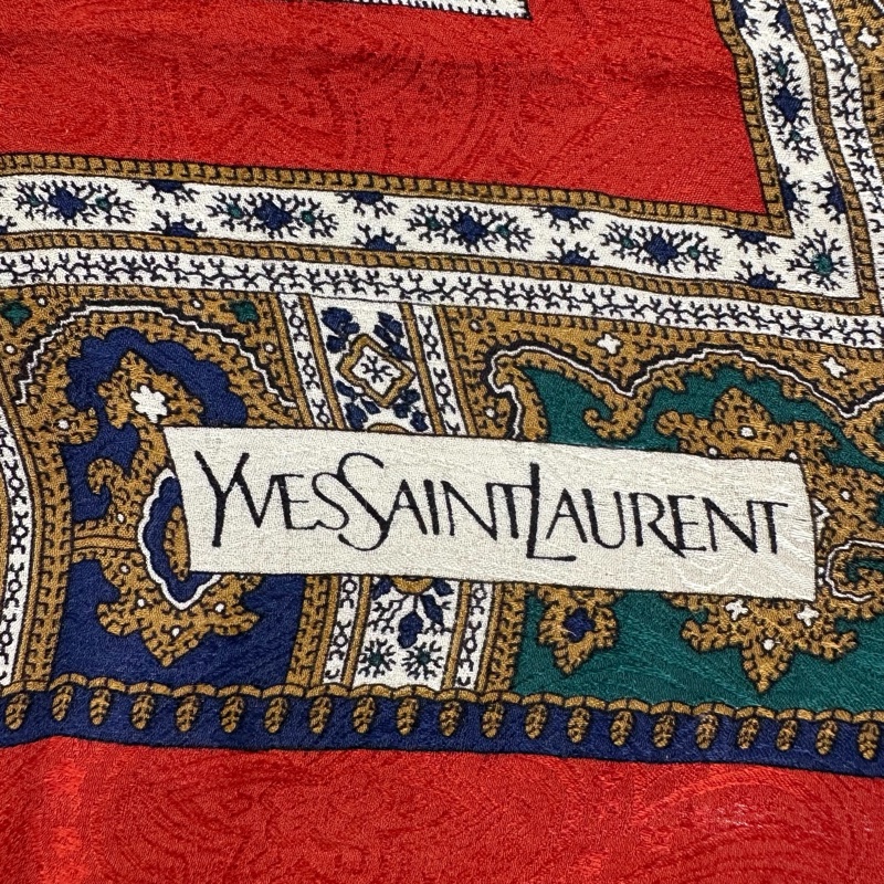 【赫蒂國際精品】 YSL 聖羅蘭 經典復古絲巾 vintage-3
