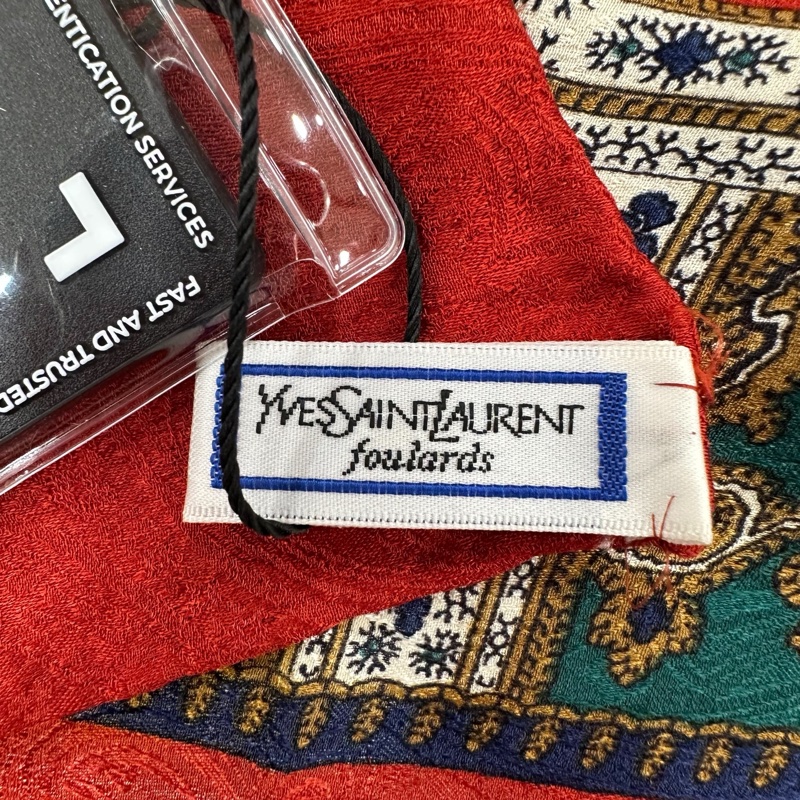 【赫蒂國際精品】 YSL 聖羅蘭 經典復古絲巾 vintage-7