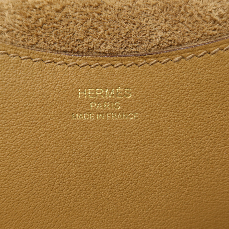 HERMES Clemence皮革In The Loop 18手挽袋Biscuit-5