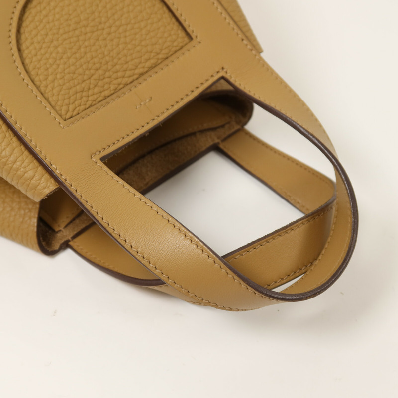 HERMES Clemence皮革In The Loop 18手挽袋Biscuit-7