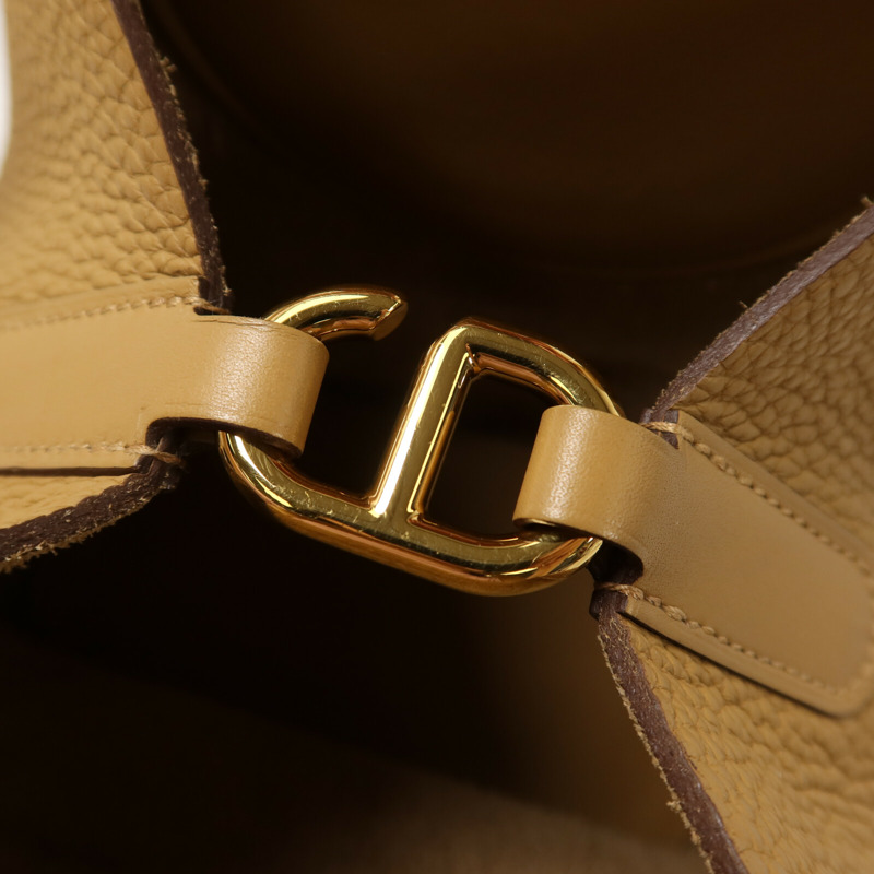 HERMES Clemence皮革In The Loop 18手挽袋Biscuit-9