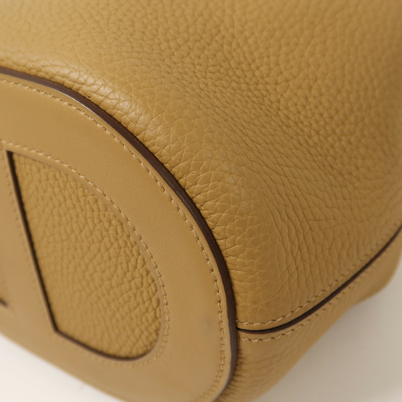 HERMES Clemence皮革In The Loop 18手挽袋Biscuit-13