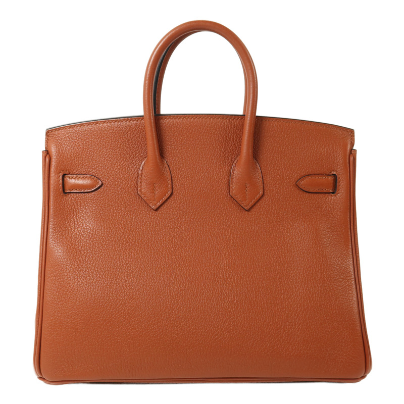 HERMES Clemence皮革Birkin 25手挽袋Cuivre-1