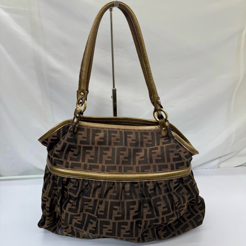 芬迪 FENDI ZUCCA 老花大號托特肩背包-0