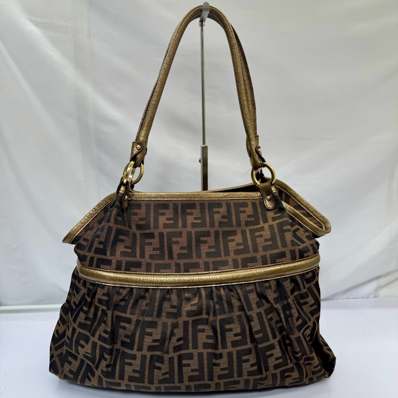 芬迪 FENDI ZUCCA 老花大號托特肩背包-1