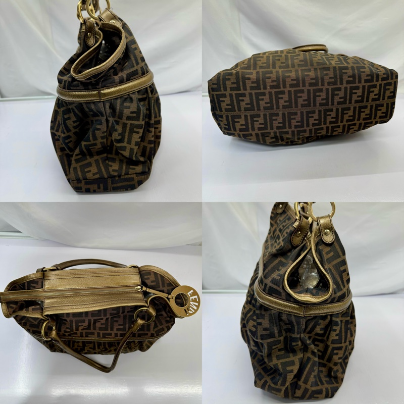 芬迪 FENDI ZUCCA 老花大號托特肩背包-3