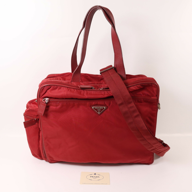 PRADA 尼龍Tessuto Bag手挽肩背兩用袋-12
