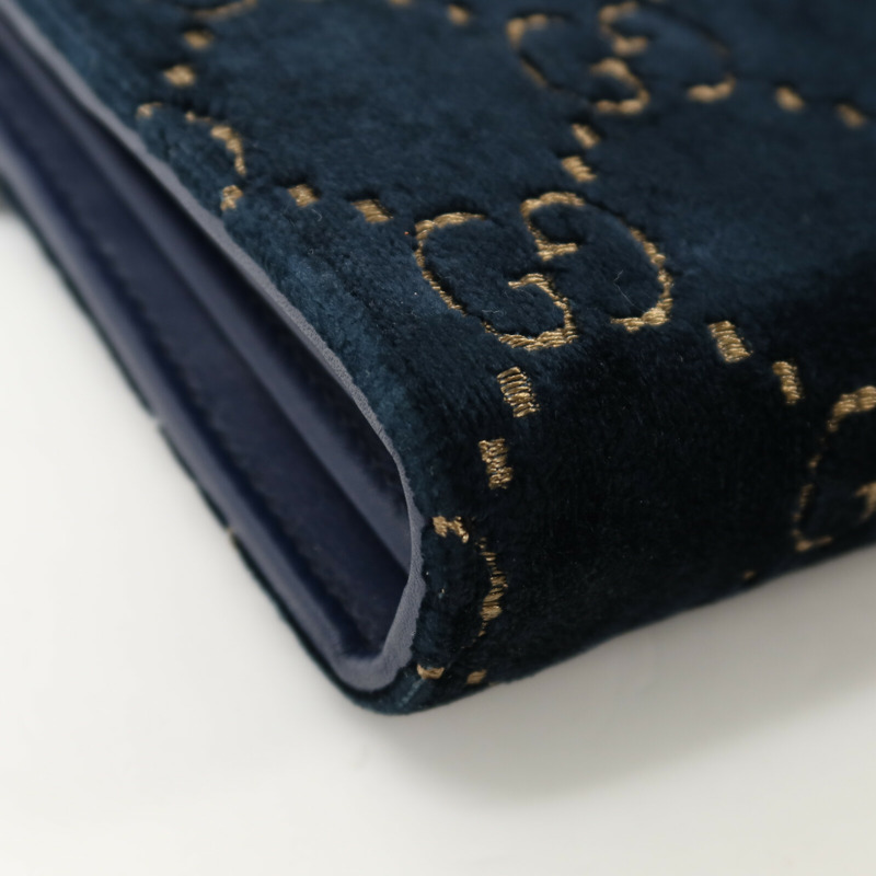 GUCCI 天鵝絨Wallet On Chain鏈帶肩背袋-12