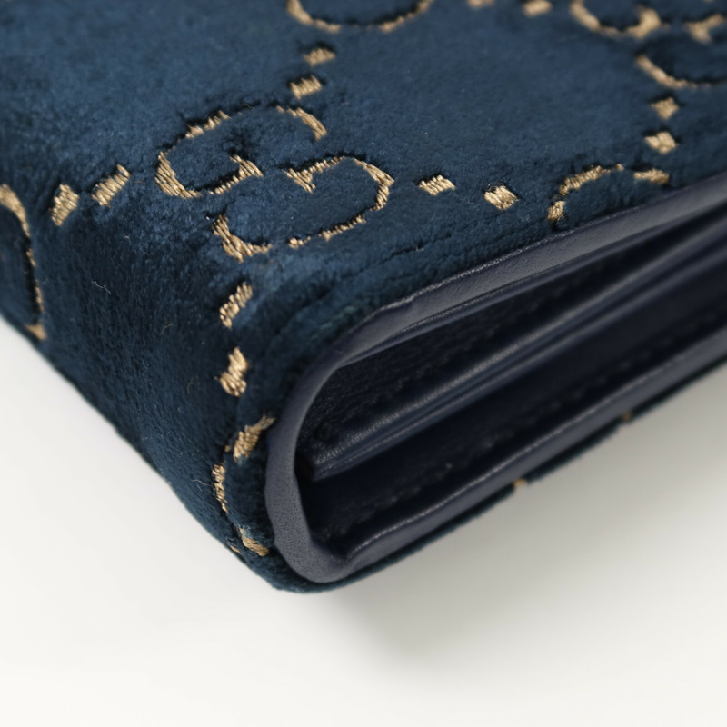 GUCCI 天鵝絨Wallet On Chain鏈帶肩背袋-13