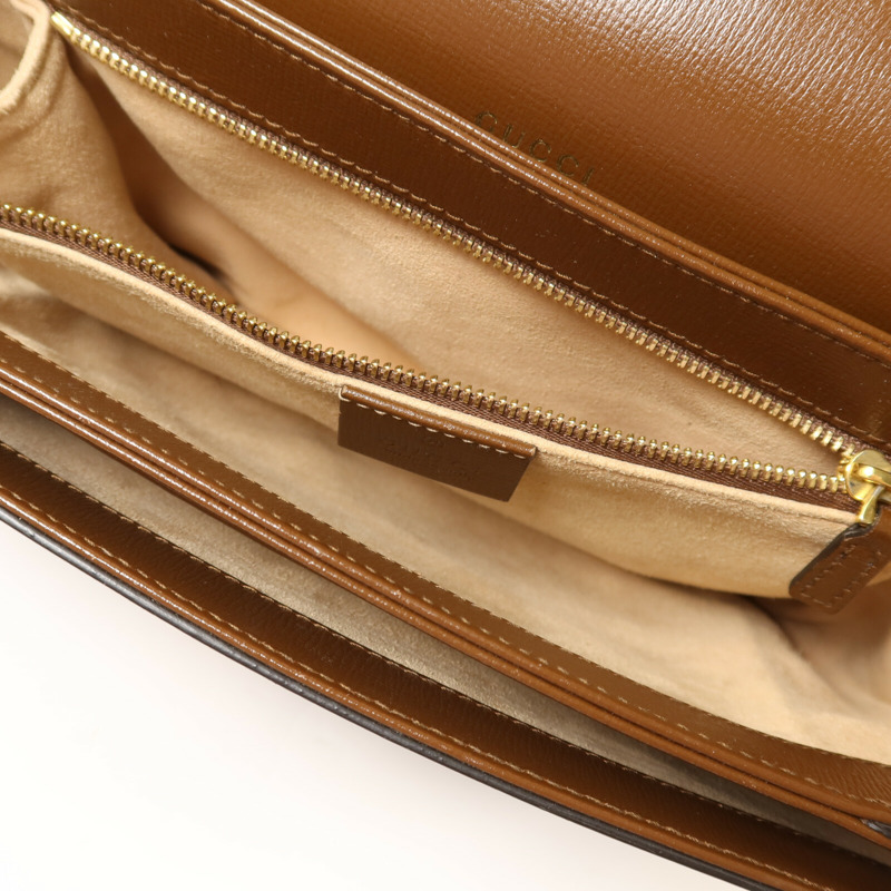 GUCCI 牛皮皮革Horsebit 1955肩背袋-4