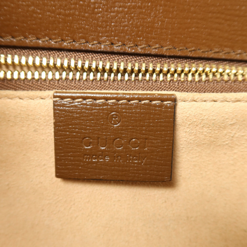 GUCCI 牛皮皮革Horsebit 1955肩背袋-6