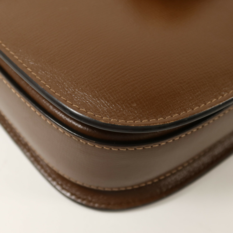 GUCCI 牛皮皮革Horsebit 1955肩背袋-10