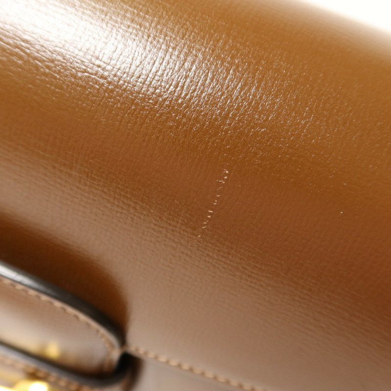 GUCCI 牛皮皮革Horsebit 1955肩背袋-16