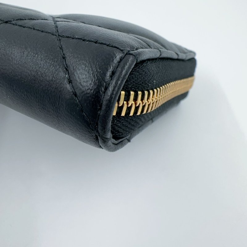 DIOR黑色羊皮MCaro薄款拉鍊的長夾(膠膜還在)-12