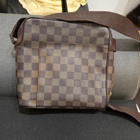 正品LV 棋盤格豆腐包