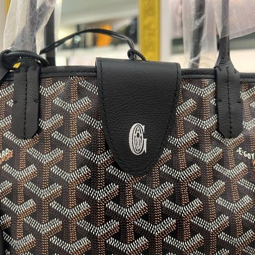 東區正精品㊣GOYARD Saint louis PM 全新黑色購物袋肩背包小款新款附包夾 RZ6383-2