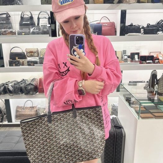 東區正精品㊣GOYARD Saint louis PM 全新黑色購物袋肩背包小款新款附包夾 RZ6383-3