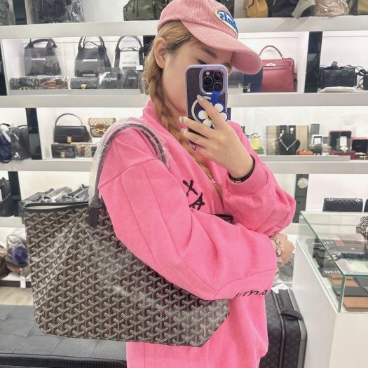 東區正精品㊣GOYARD Saint louis PM 全新黑色購物袋肩背包小款新款附包夾 RZ6383-4