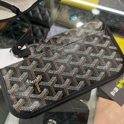 東區正精品㊣GOYARD Saint louis PM 全新黑色購物袋肩背包小款新款附包夾 RZ6383-7