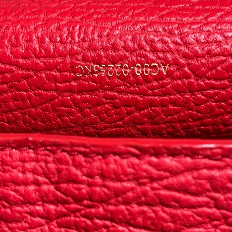 不走平台費 正品3.1 Phillip Lim Pashli 金扣式小牛皮手提/斜背包(紅)-4