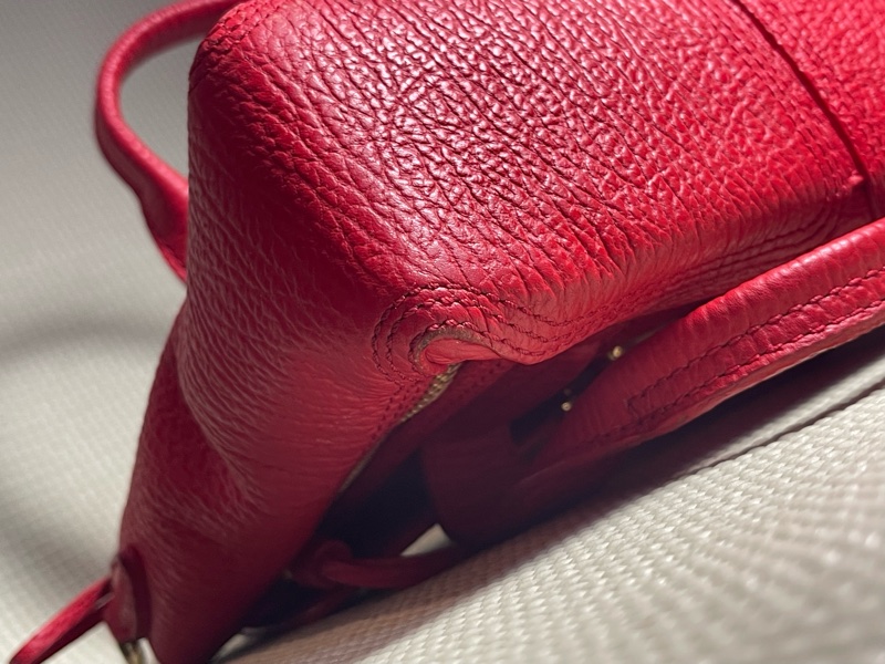 不走平台費 正品3.1 Phillip Lim Pashli 金扣式小牛皮手提/斜背包(紅)-7