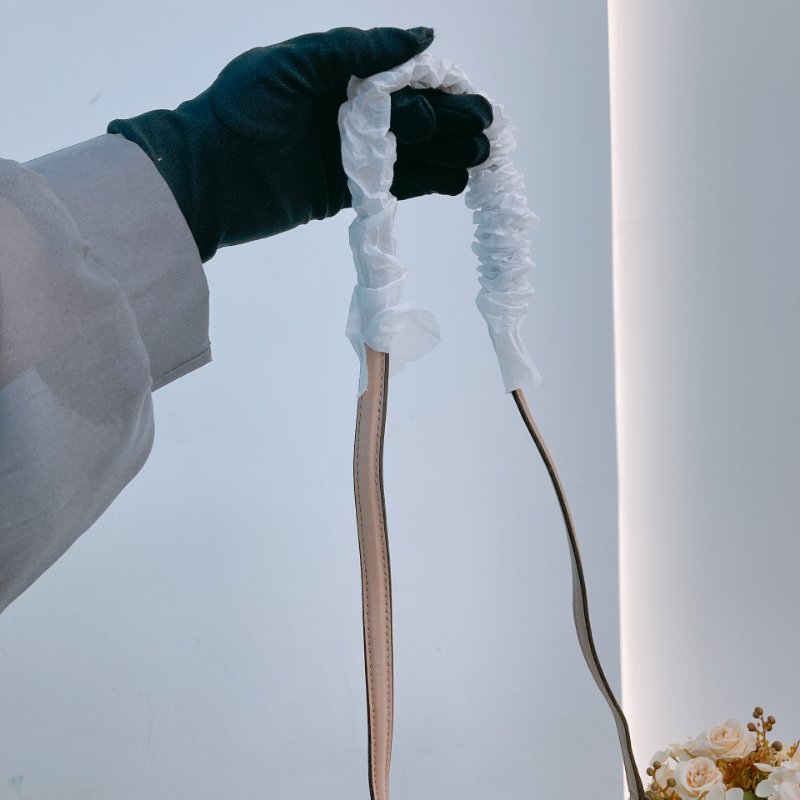 MS0670 Tory Burch 湯麗柏琦 Kira Chevron Chain Wallet Leather Beige x GHW-11