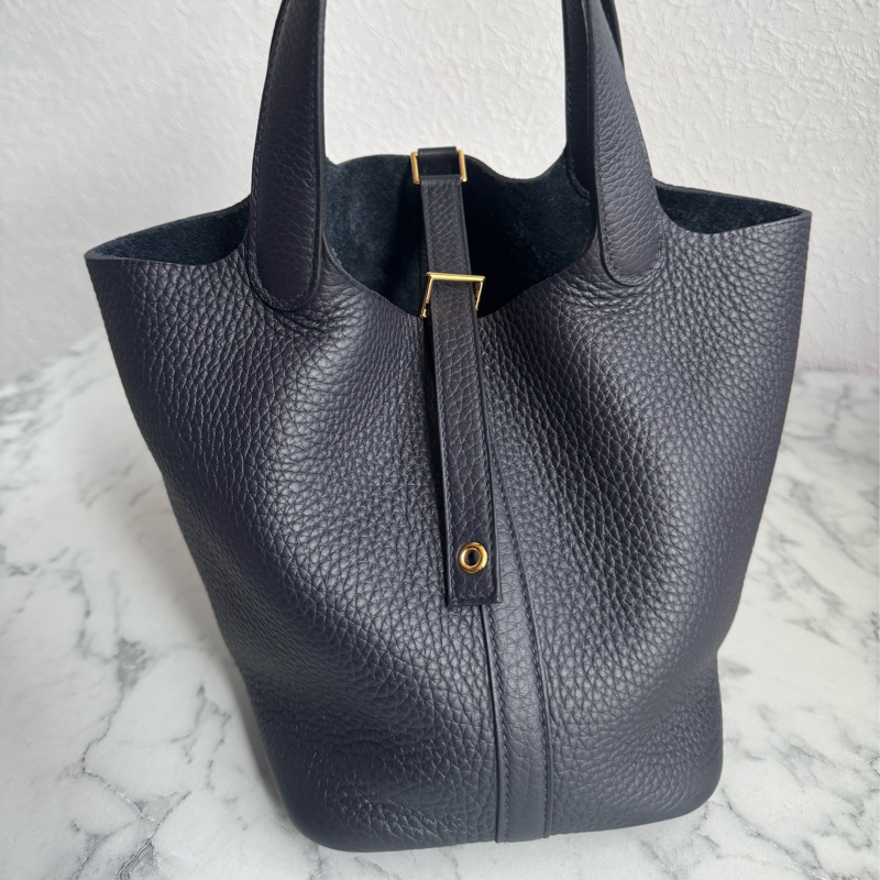 Hermes海軍藍金釦picotin18-1