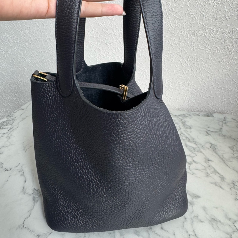 Hermes海軍藍金釦picotin18-2