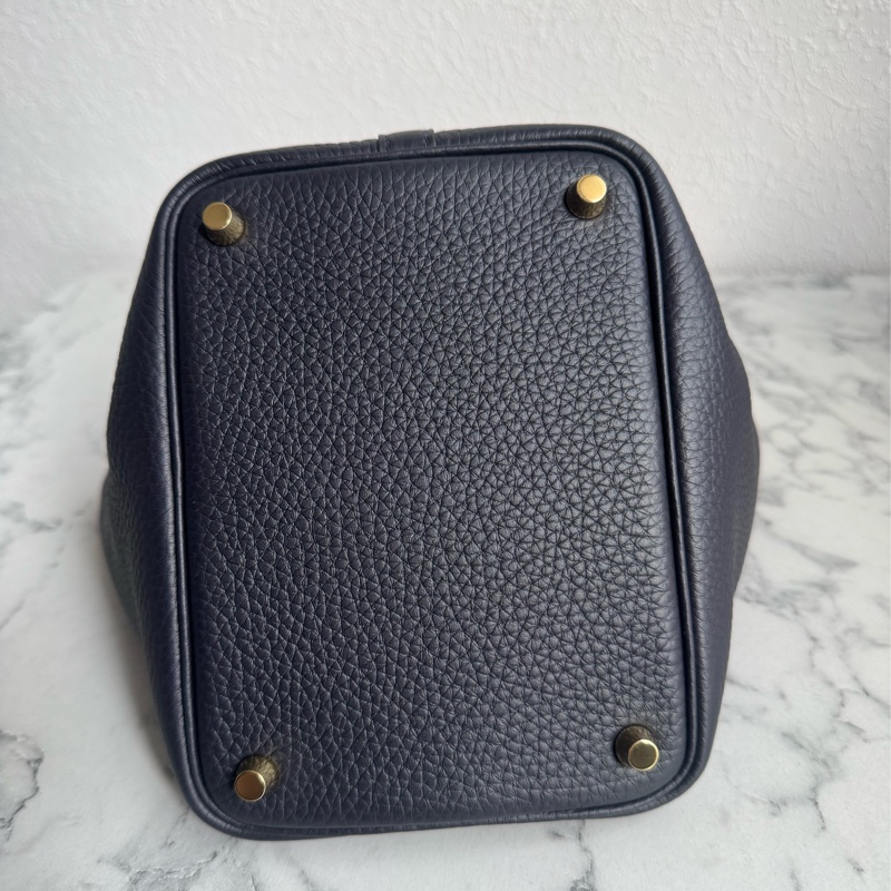 Hermes海軍藍金釦picotin18-5