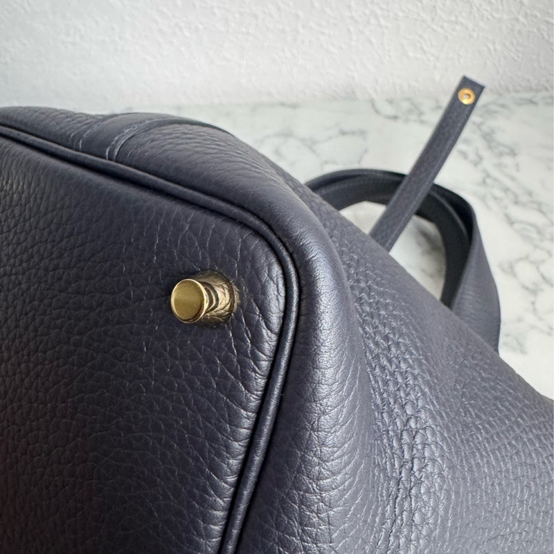 Hermes海軍藍金釦picotin18-7