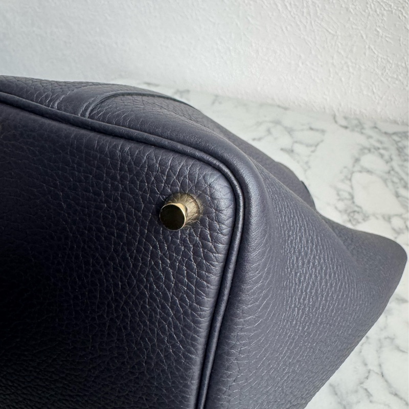 Hermes海軍藍金釦picotin18-9