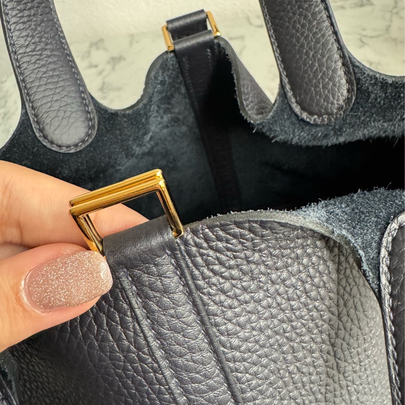 Hermes海軍藍金釦picotin18-18