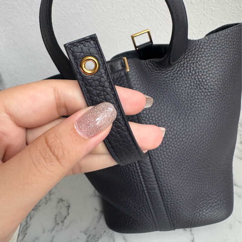 Hermes海軍藍金釦picotin18-20