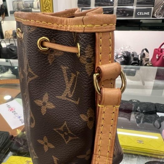 東區正精品㊣LV NANO NOE M41346 MINI 原花迷你水桶包斜背包 RZ6385-3