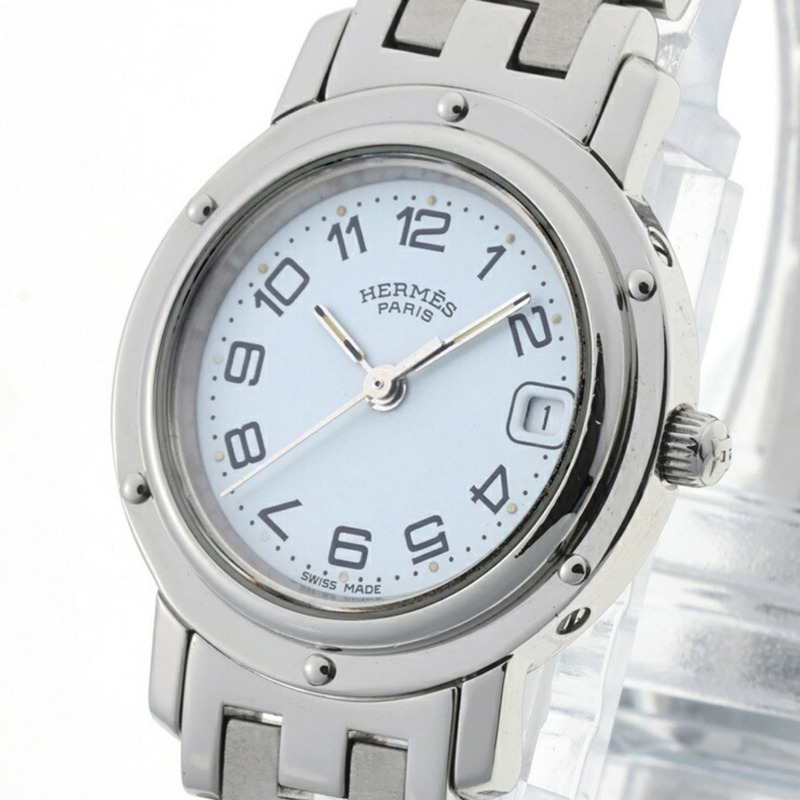 愛馬仕 Clipper CL4.210 白色石英錶-1