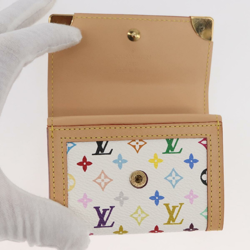 【日本直送】路易威登 多色 Porte Monnaie Pla 零錢包 白色 M92657 正品 YKZ1168V-16