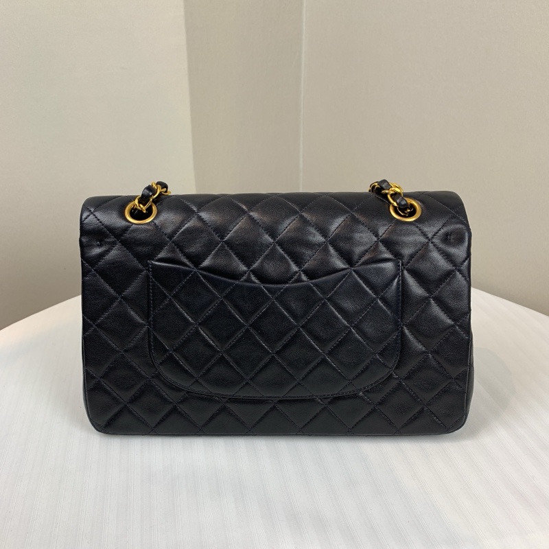 香奈兒/Chanel 經典CF金扣羊皮菱格紋鏈條單肩斜背包26x7x16cm-2