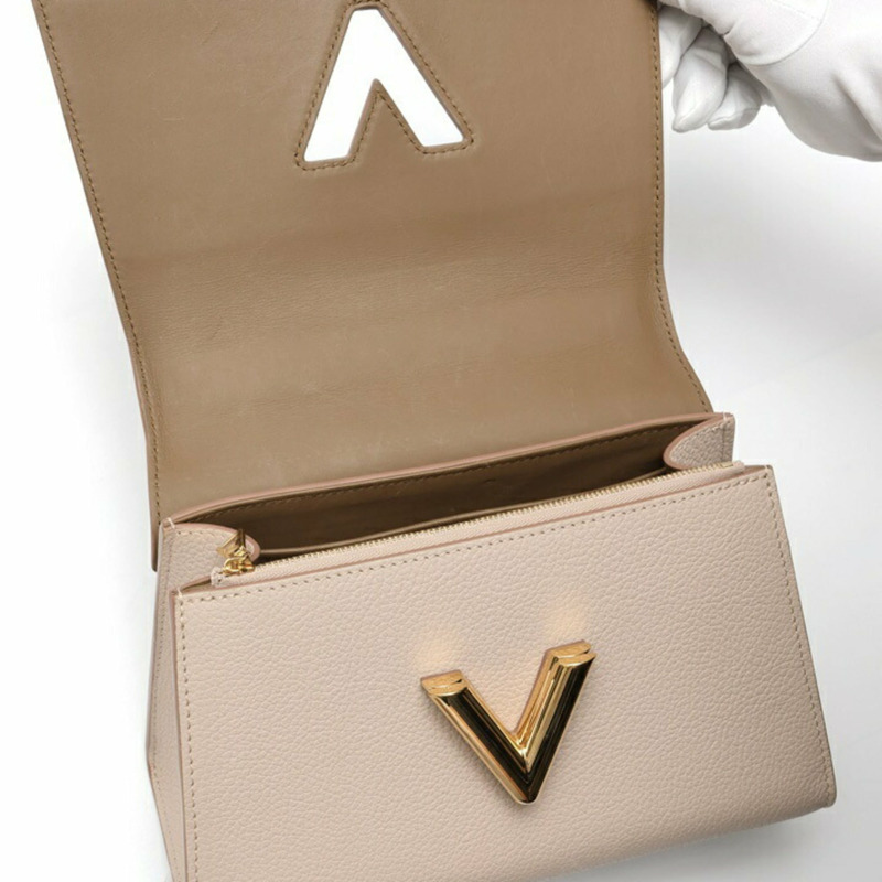 路易威登 Twist 單手柄手袋 PM M57214，陶裡隆皮革，灰褐色-5