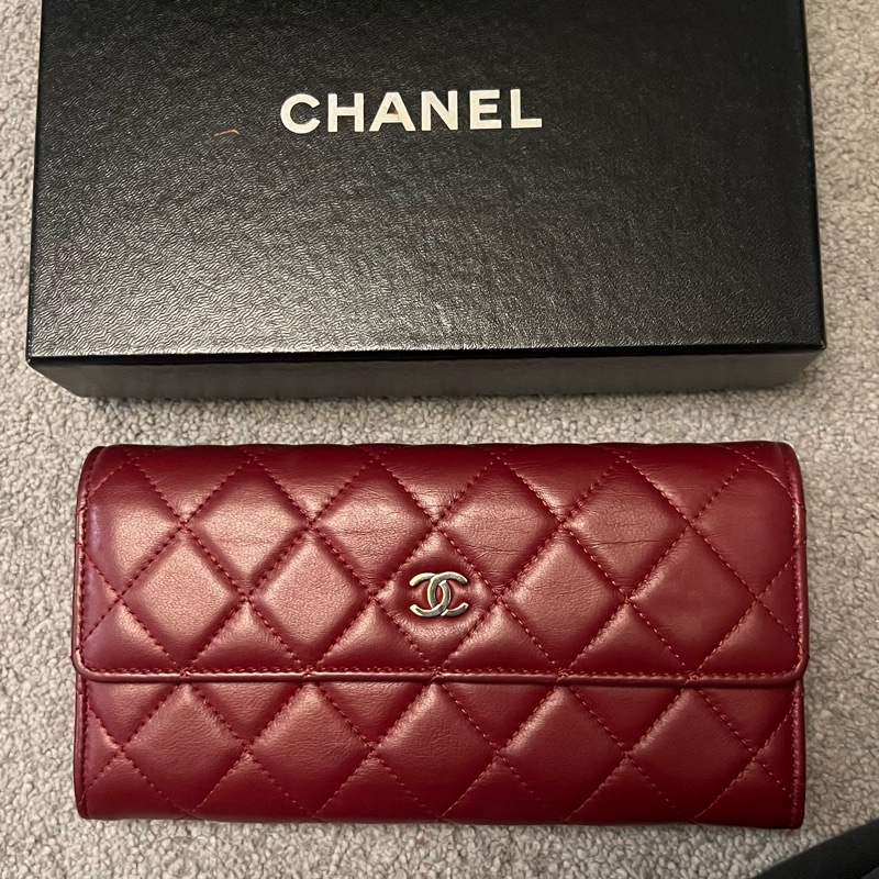 CHANEL 紅色長夾-0