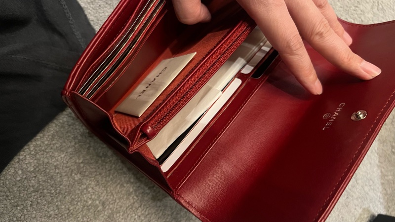 CHANEL 紅色長夾-10