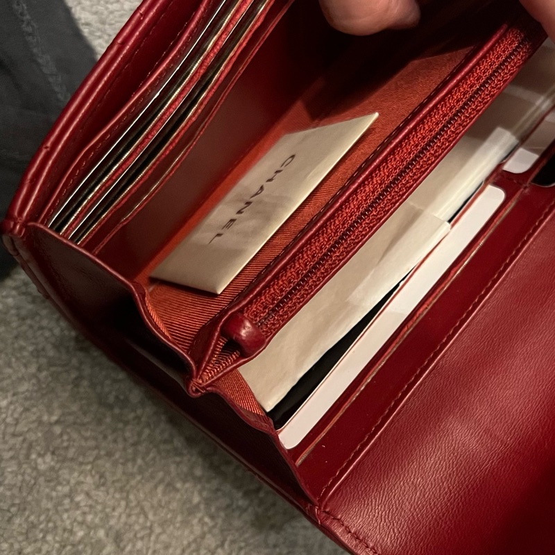 CHANEL 紅色長夾-14