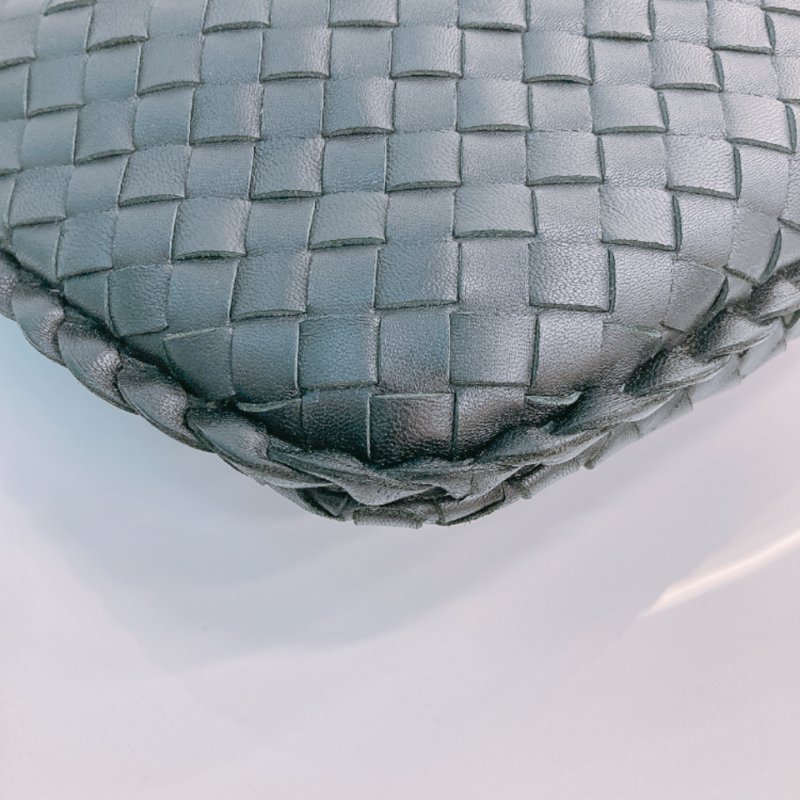 MS0676 Bottega Veneta 葆蝶家 寶緹嘉 大號 編織手提包 牛皮 黑色 銀扣 Large Hop Tote Bag Calfskin Black x PHW-5