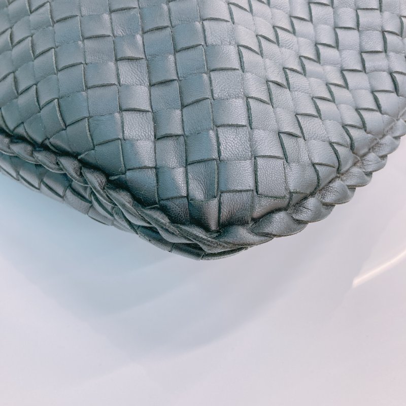 MS0676 Bottega Veneta 葆蝶家 寶緹嘉 大號 編織手提包 牛皮 黑色 銀扣 Large Hop Tote Bag Calfskin Black x PHW-6