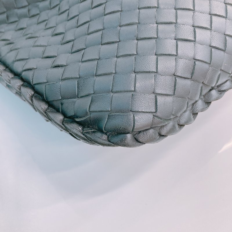 MS0676 Bottega Veneta 葆蝶家 寶緹嘉 大號 編織手提包 牛皮 黑色 銀扣 Large Hop Tote Bag Calfskin Black x PHW-7