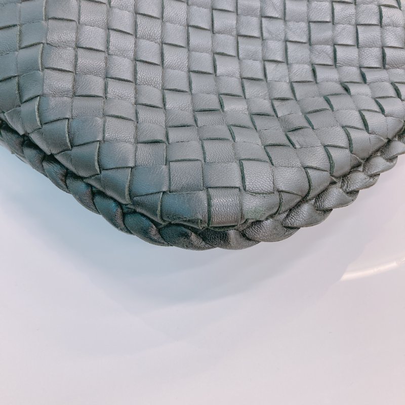 MS0676 Bottega Veneta 葆蝶家 寶緹嘉 大號 編織手提包 牛皮 黑色 銀扣 Large Hop Tote Bag Calfskin Black x PHW-8