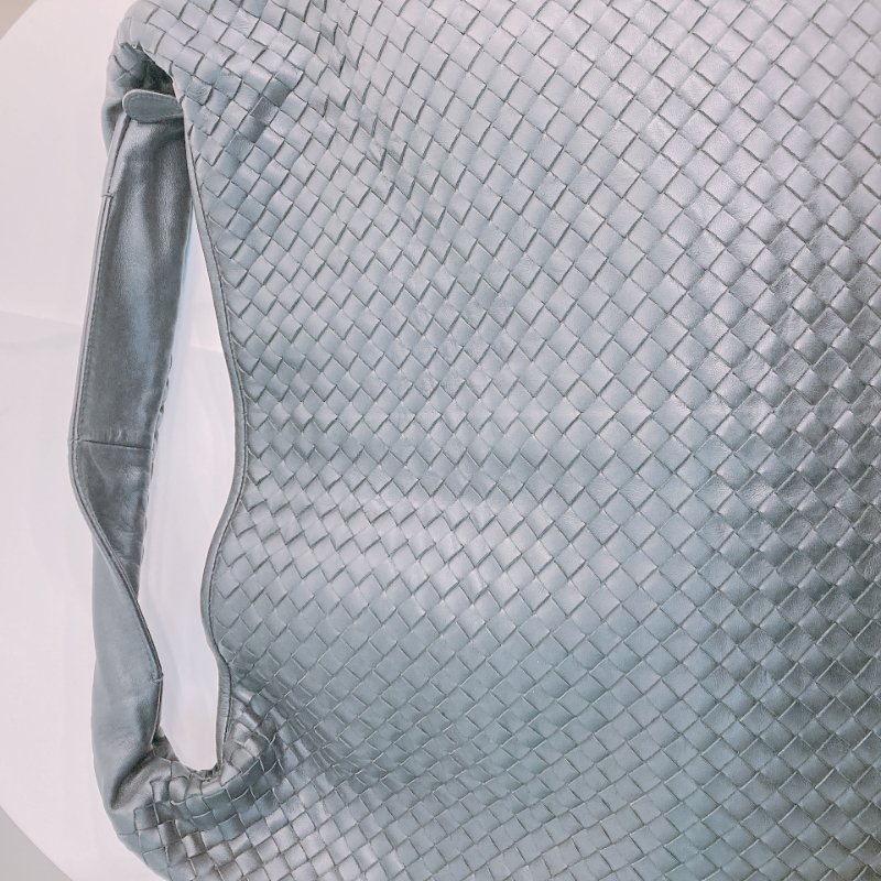 MS0676 Bottega Veneta 葆蝶家 寶緹嘉 大號 編織手提包 牛皮 黑色 銀扣 Large Hop Tote Bag Calfskin Black x PHW-13