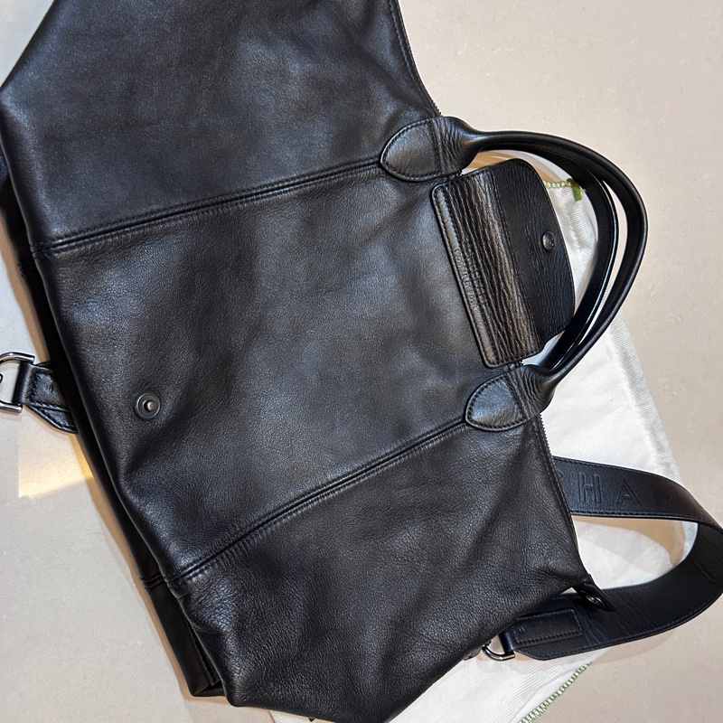 Longchamp 小羊皮中型肩背斜背手提包-3