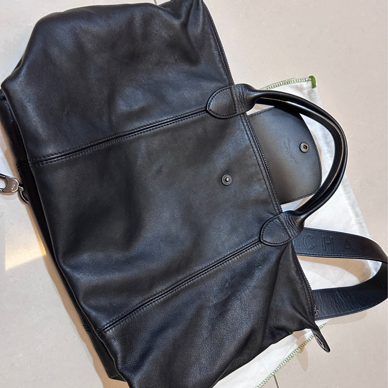 Longchamp 小羊皮中型肩背斜背手提包-5