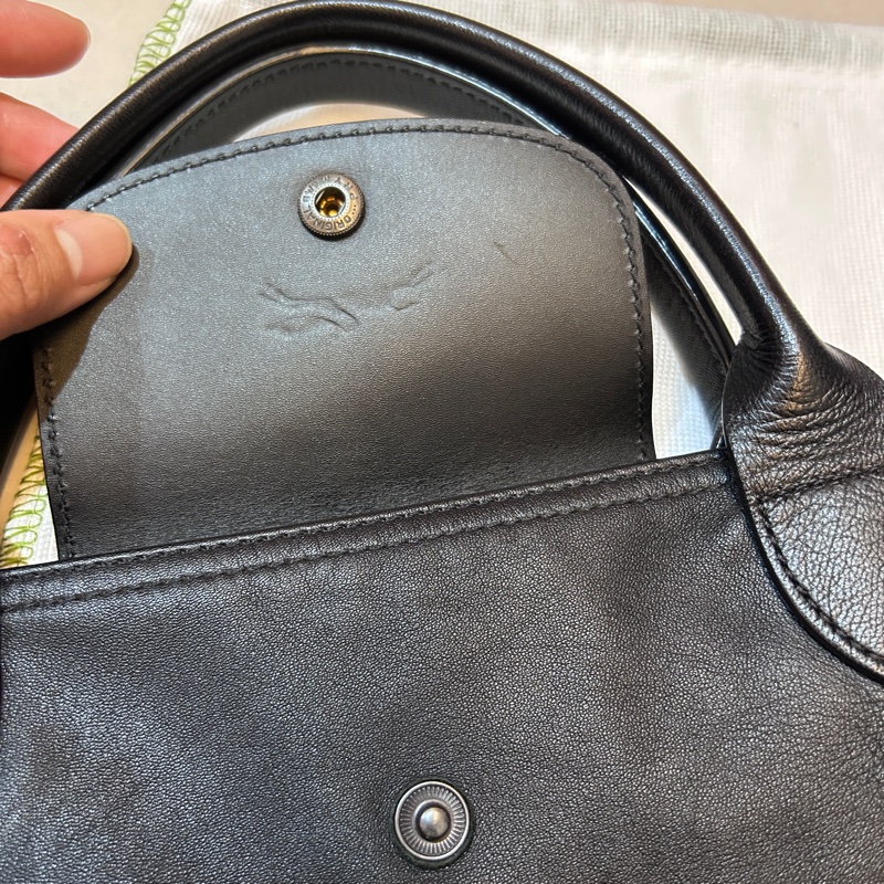 Longchamp 小羊皮中型肩背斜背手提包-12