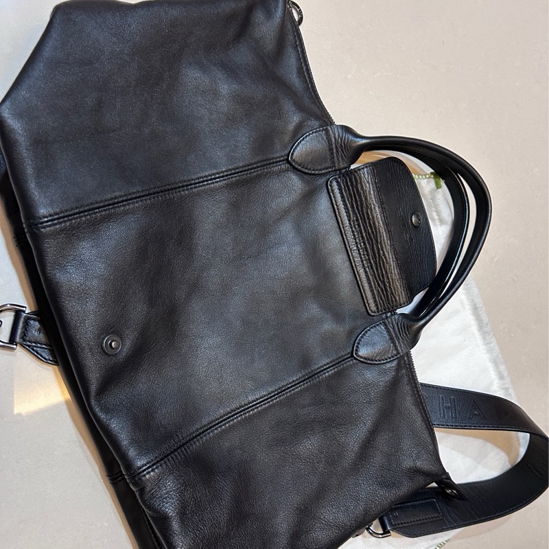 Longchamp 小羊皮中型肩背斜背手提包-17